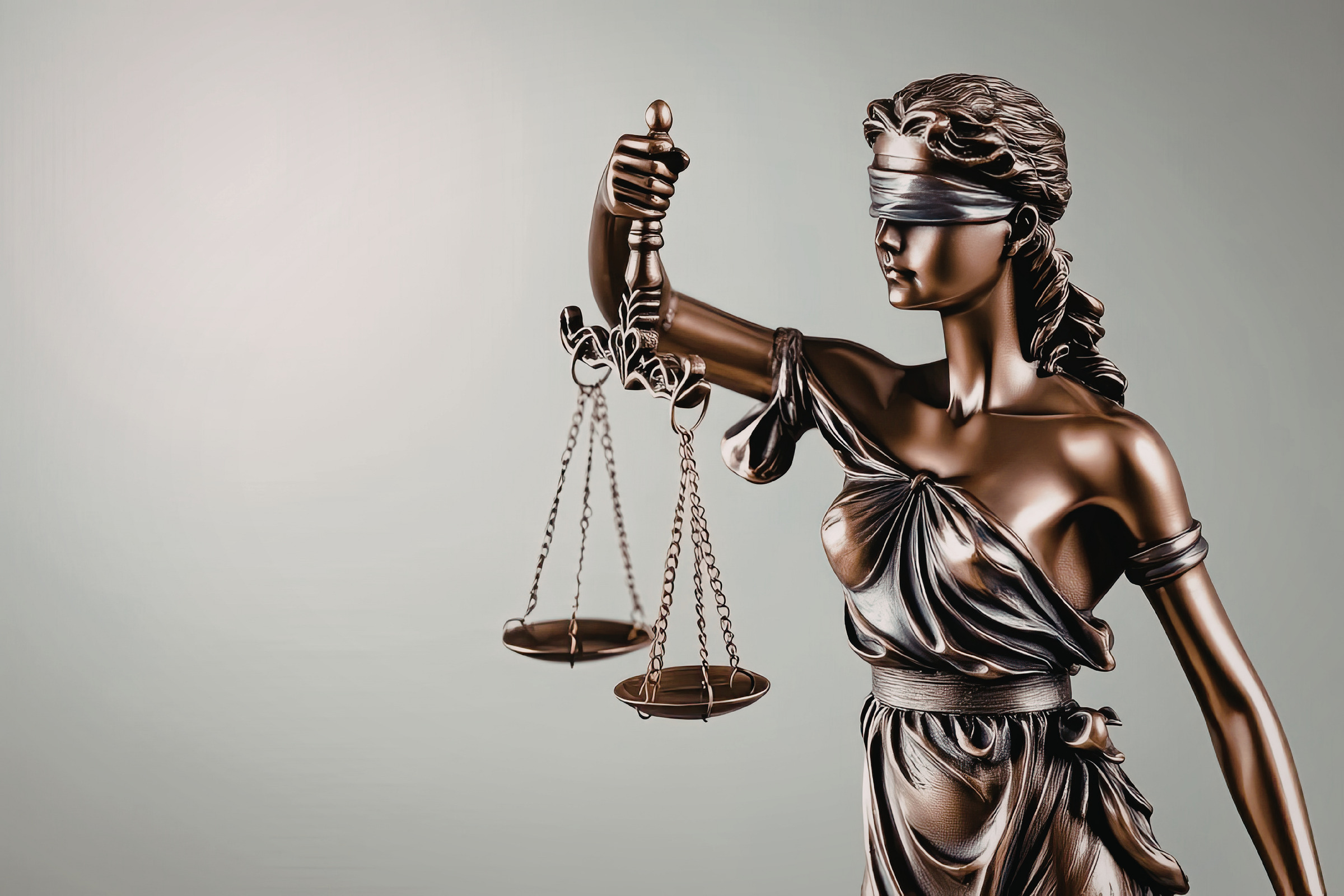 Statue of Lady Justice holding scales